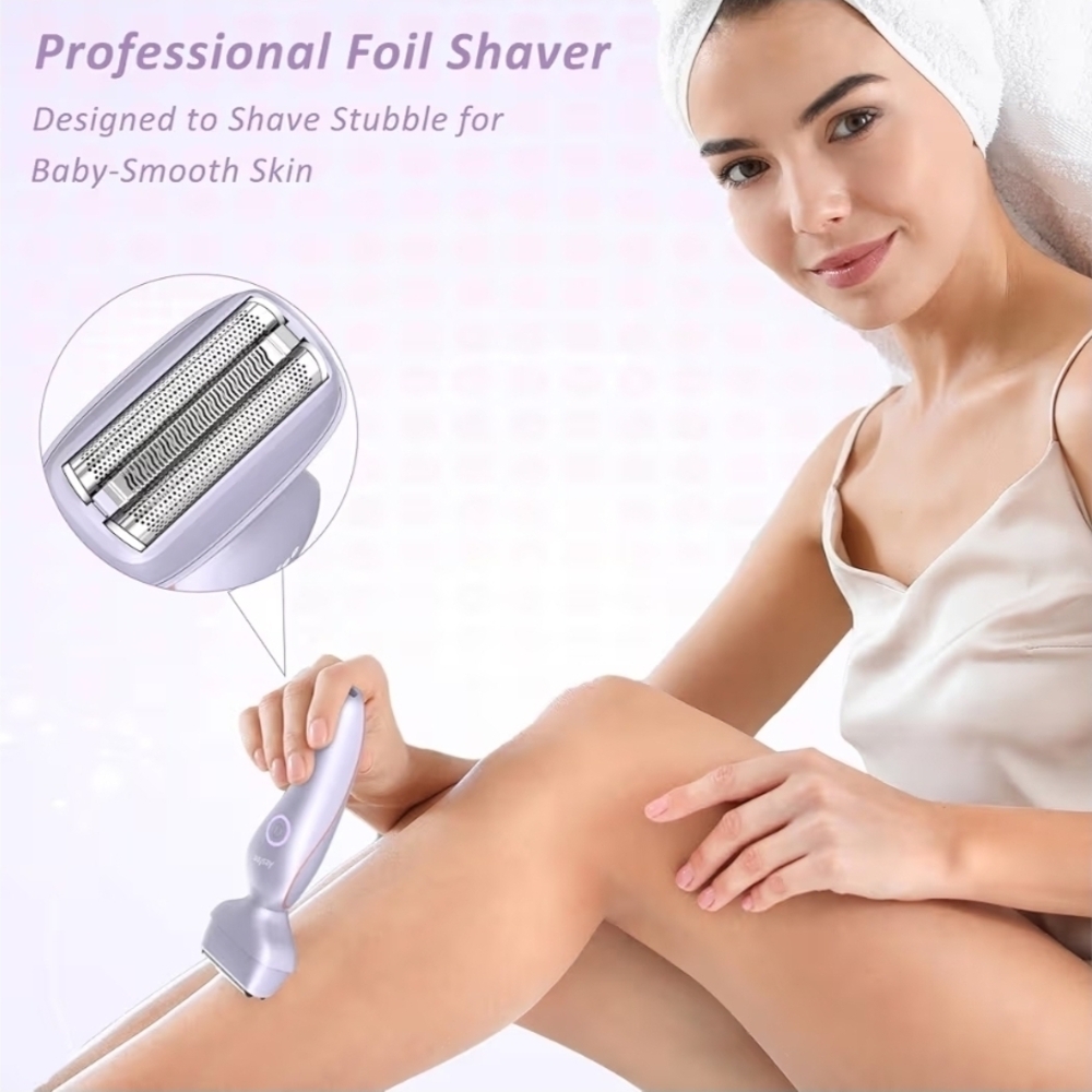 Aesfee 2-in-1 Electric Shaver for Women Bikini Trimmer Facial Razor Rechargeable - Picture 4 of 9